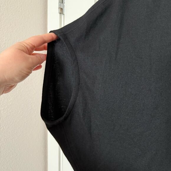 Helmut Lang Sonar Dress Sz XS Petite Black Wool V Neck Minimalist Event Feminine - Picture 4 of 13